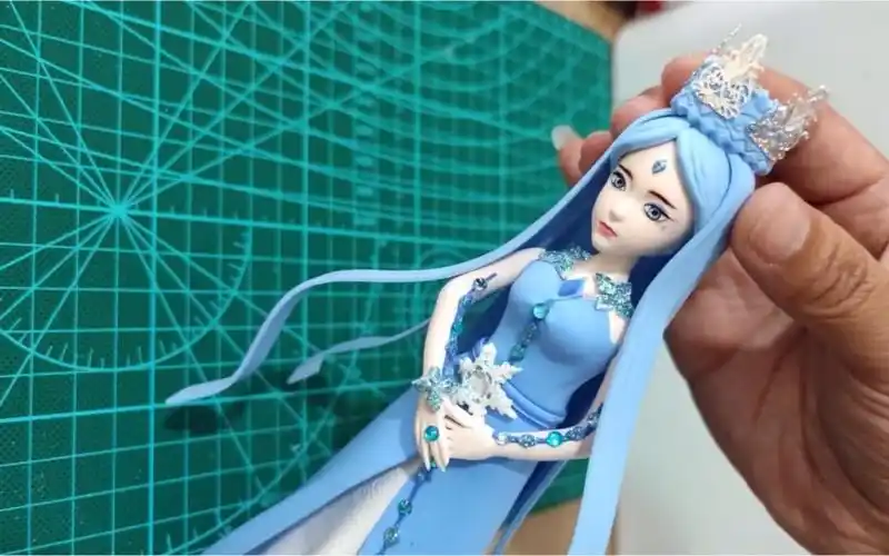 超轻粘土制作冰公主视频教程