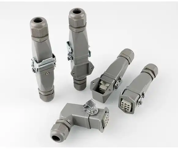 矩形重载连接器ha-4芯5芯6芯8芯工业防水航空插头插座公母对接10a 8芯