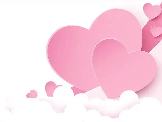 粉色爱心心形云朵云彩情人节七夕png素材