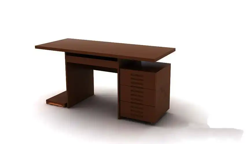 欧模网 免费3d模型  桌台3d模型下载  书桌3d模型下载  现代实木电脑