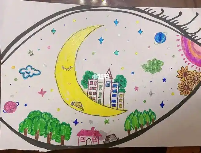 在眼睛里作画 画出小朋友眼睛里的世界#眼睛里的小世界