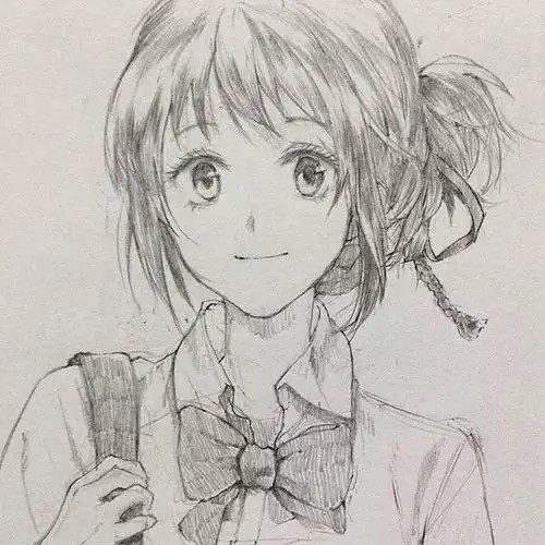 插画师原稿,没了色彩动漫手绘却更加灵动!