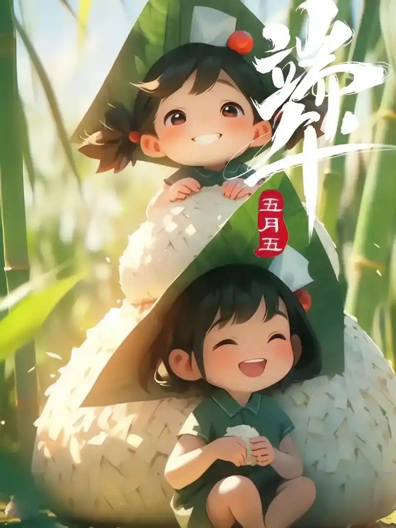 端午节粽子卡通图片 #治愈系动画 一年一端午,一岁一安康, - 抖音