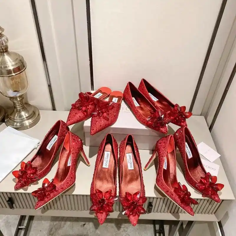 jimmychoo水晶婚鞋