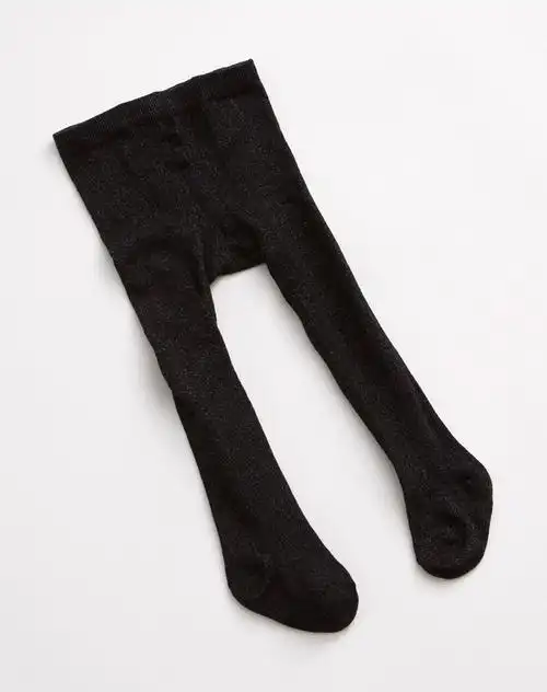 (两件起售)女童黑色亮丝打底袜