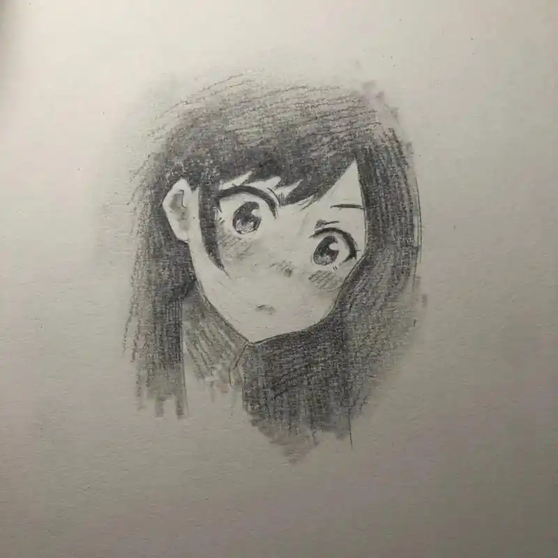 手绘 #画渣日常 #二次元 #铅笔稿 #动漫 - 抖音