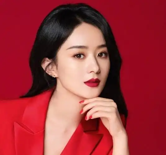 赵丽颖红色西装套装造型##赵丽颖璀璨红妆大片