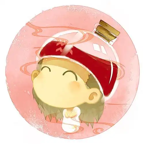 脸朝左上的水瓶座女生圆头像