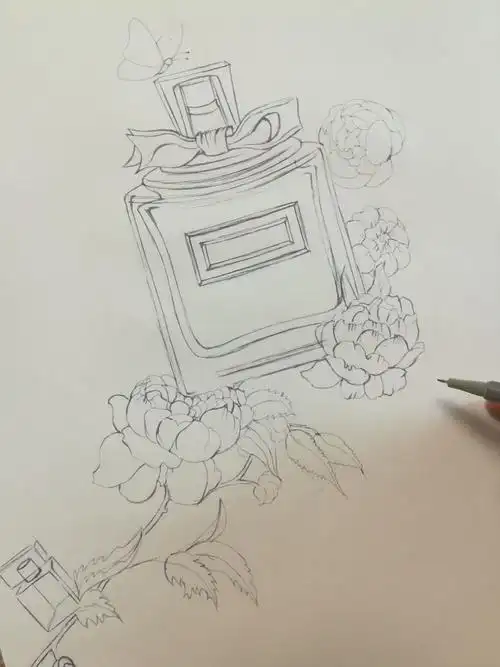 春天快要来了分享一波最近画的香水瓶