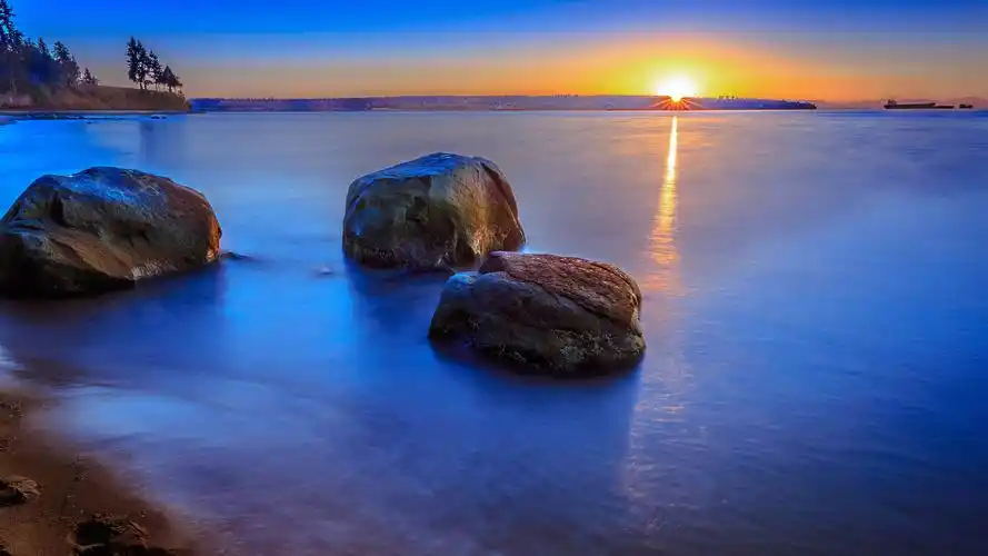 美国温哥华第三海滩风景电脑壁纸图片