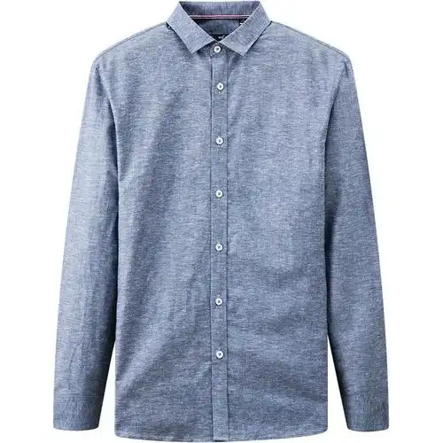 七匹狼长袖衬衫男士春秋季款中青年韩版纯色上衣休闲衬衣男装潮流