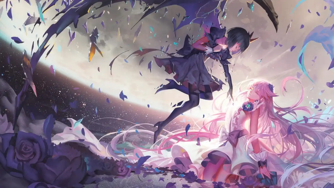 卡通动漫 > 可爱卡通人物油爆叽丁唯美节气高清桌面壁纸(1920x1080)