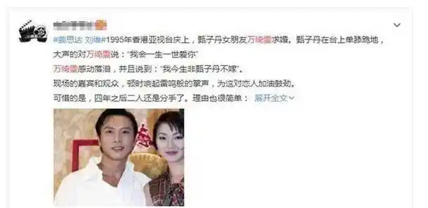 原创甄子丹曾爱万绮雯如命却转身娶小18岁的模特这是为何