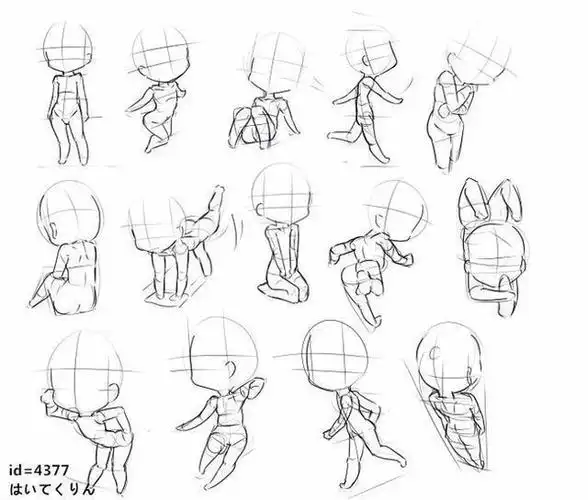 教你轻松绘画出q版角色动漫萌系人物的身体比例教程