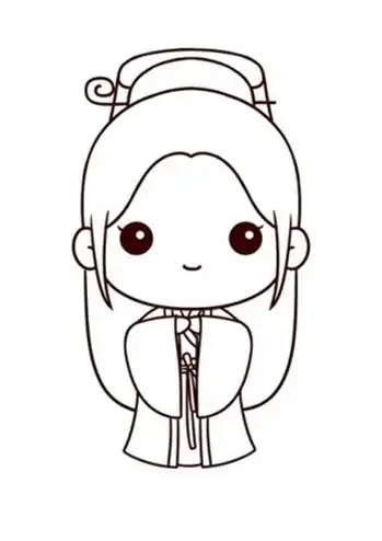 q版古风人物漫画教程:白浅q版漫画绘画步骤