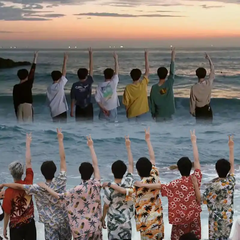 时代少年团海边背影合照# 归来仍是少年,逝去的却是青春