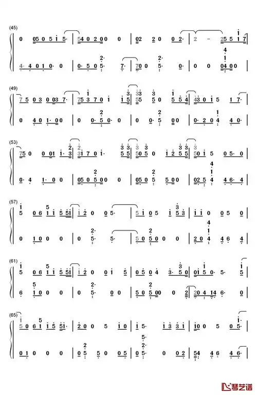 用计算机弹exo简谱power钢琴简谱数字双手exo