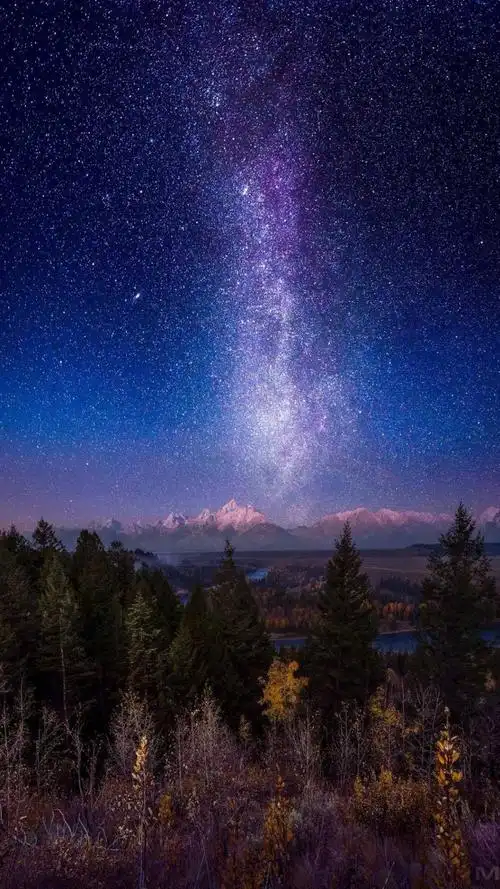 唯美星空银河,高清图片,手机锁屏桌面-壁纸族