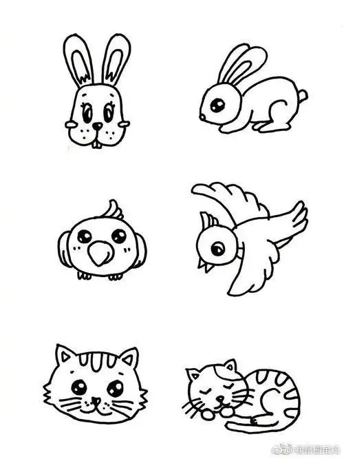 育学园亲子小动物手绘简笔画从头像到整体马住跟孩子一起画小