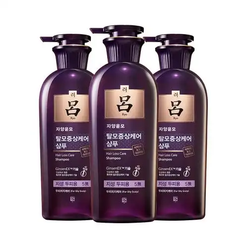 韩国进口ryo紫吕防脱洗发水控油滋养调节油性头皮400ml*3瓶