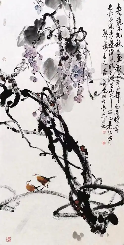 毕珠光老师写意花鸟画作品