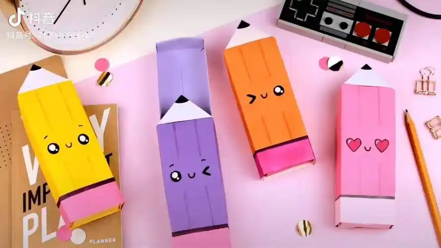 手工折纸教程铅笔盒