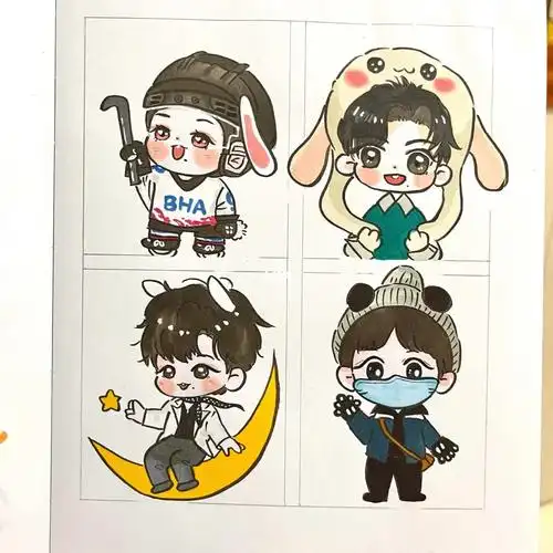 画了个超可爱的肖肖简笔画q版肖战