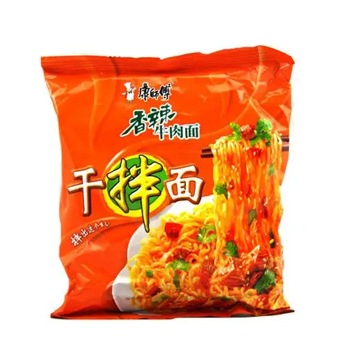 康师傅干拌面袋装香辣牛肉方便面