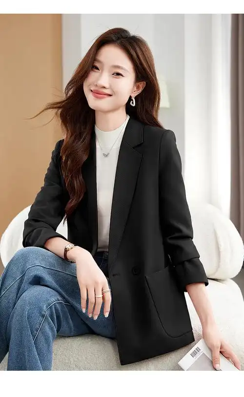 57198:货号2024年秋季:年份季节s m l xl 2xl 3xl 4xl:尺码黑色西装