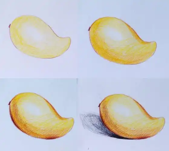 各种果蔬的彩铅步骤