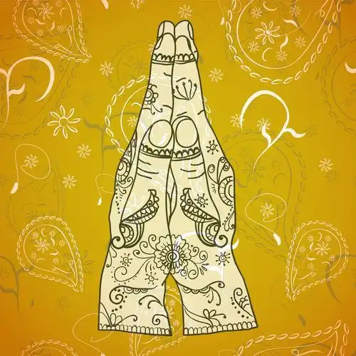 双手合十简笔画 祈福图片双手合十简笔画