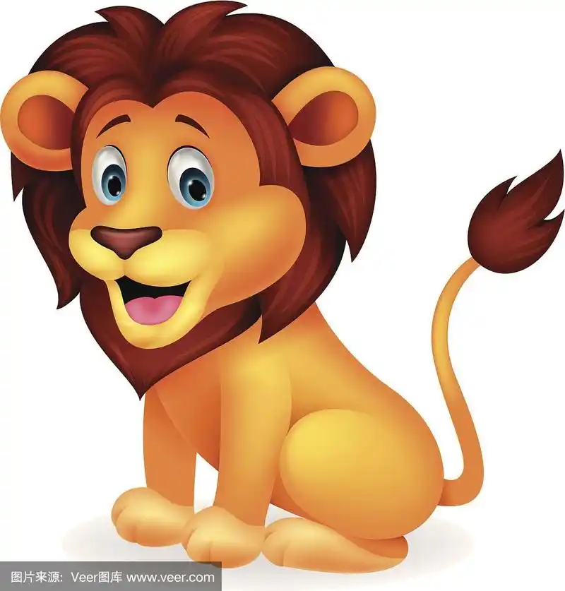 可爱的卡通狮子