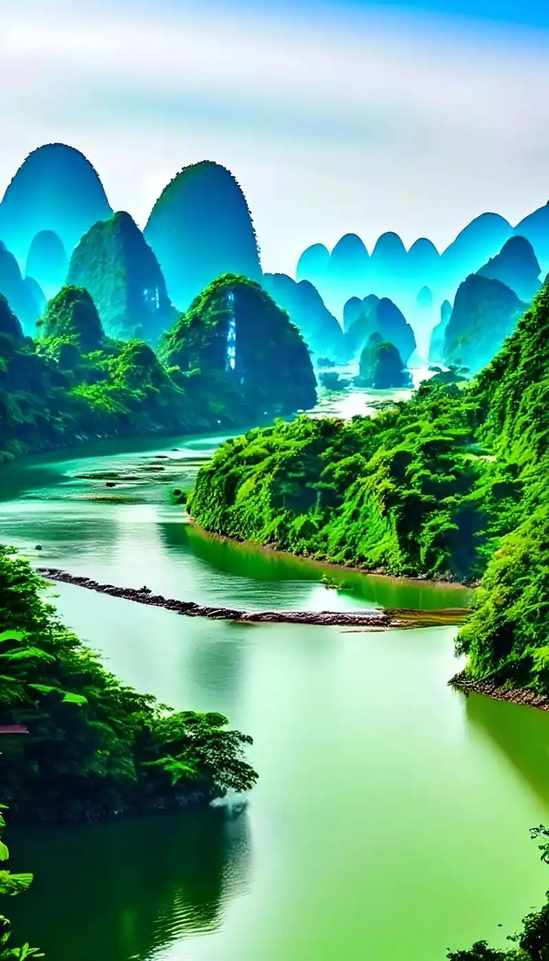 桂林山水有相逢,人间仙境美如画.#感受大自然的气息和美景 # - 抖音