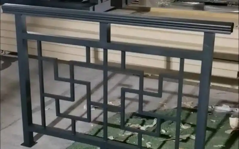 仿古铝合金护栏阳台栏杆新中式庭院铝艺楼梯扶手别墅室外围墙围栏