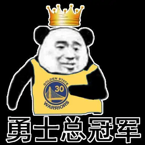 勇士总冠军沙雕搞笑熊猫头gif动图_动态图_表情包下载_soogif
