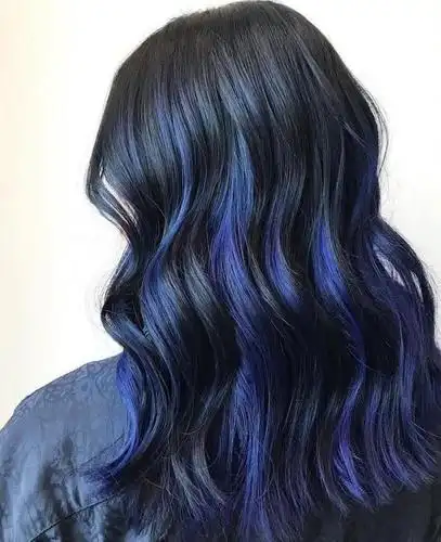 情人节约会,一款蓝发色让你气场全开,附送:蓝黑色操作和护色