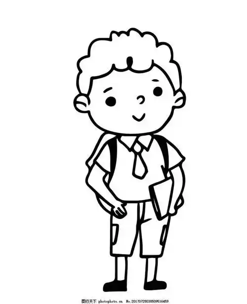 可爱插画儿童绘本儿童画画矢量图卡通漫画卡通手绘小男孩卡通简笔画小