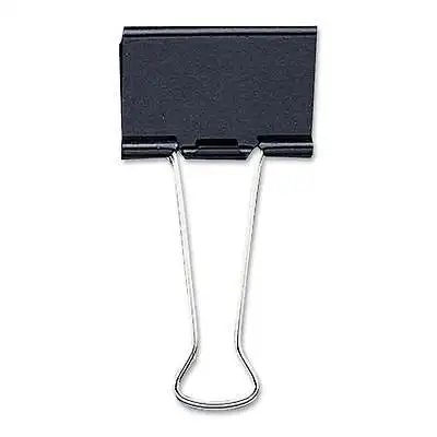 mini binder clip,9/16"wide,1/4" capacity,12/bx,black