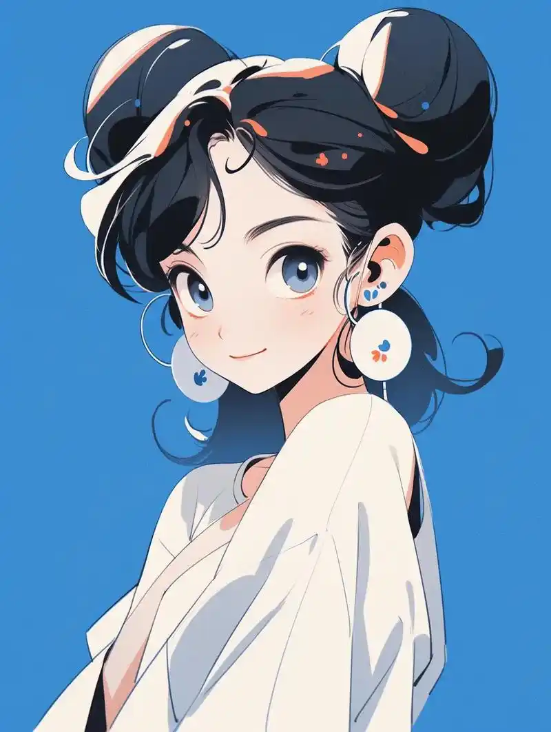 aigc二次元头像 ▏双丸子头小可爱.人生很苦,口袋要多备点 - 抖音