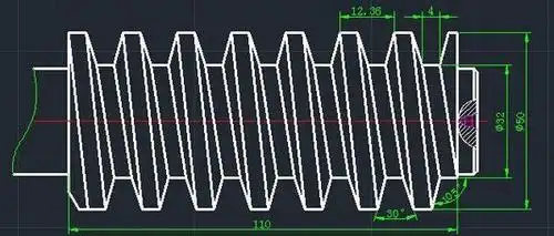 t型螺纹左右赶刀分层法