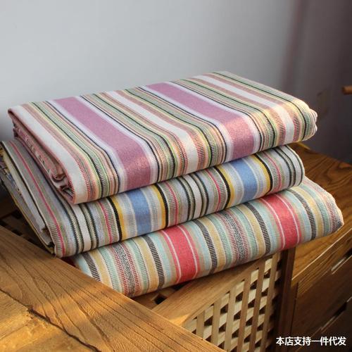 【特厚,特别厚】老粗布床单凉席三件套棉国民老床单老土布