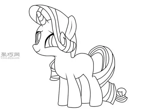 彩虹小马画法步骤一起学画彩虹小马步骤