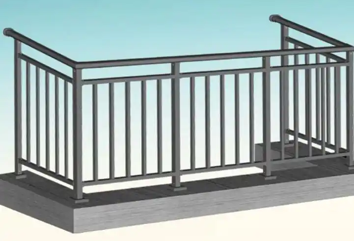 这款阳台护栏装修效果图适合家里没有小孩或猫狗的家庭,这款设计中的