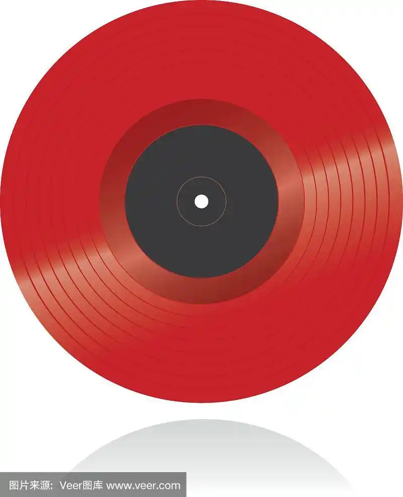 红色,唱片,矢量,白色背景,比例