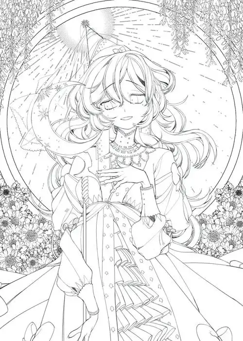 适合手绘初学者的临摹动漫图线条清晰最好是全身的