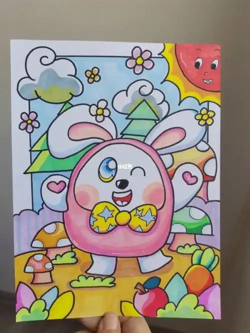 儿童画兔子
