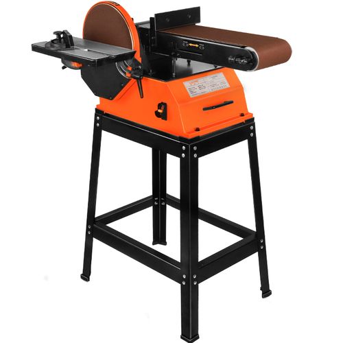 盘机砂纸抛光机塑料金属木工台式砂轮打磨磨刀机 1x5砂带砂盘机[300w]