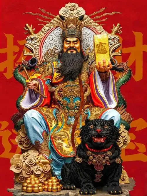 财神生日壁纸#今天是农历三月十五  也是武财神赵公明的诞辰日9