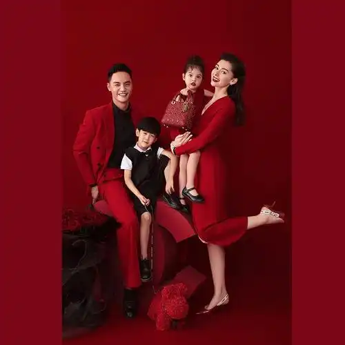 全家福服装主题一家四口家庭装拍照合影写真w9050238383