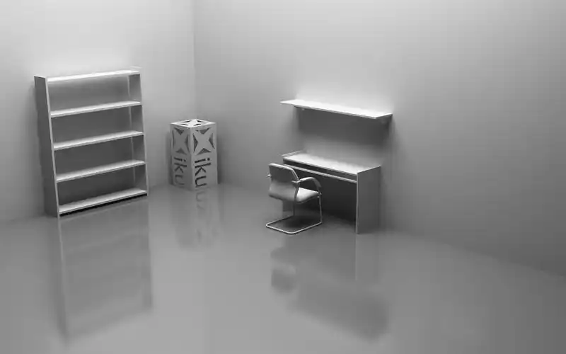 书架电脑桌面壁纸,就是能把图标放在书架上的书架是黄色的